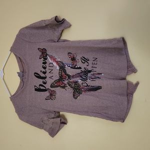 Little girl size LG purple butterflies